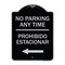 Signmission No Parking Anytime Prohibido Estacionar W/ Left Arrow Heavy-Gauge Alum, 24" x 18", BS-1824-23767 A-DES-BS-1824-23767 - alternate 1